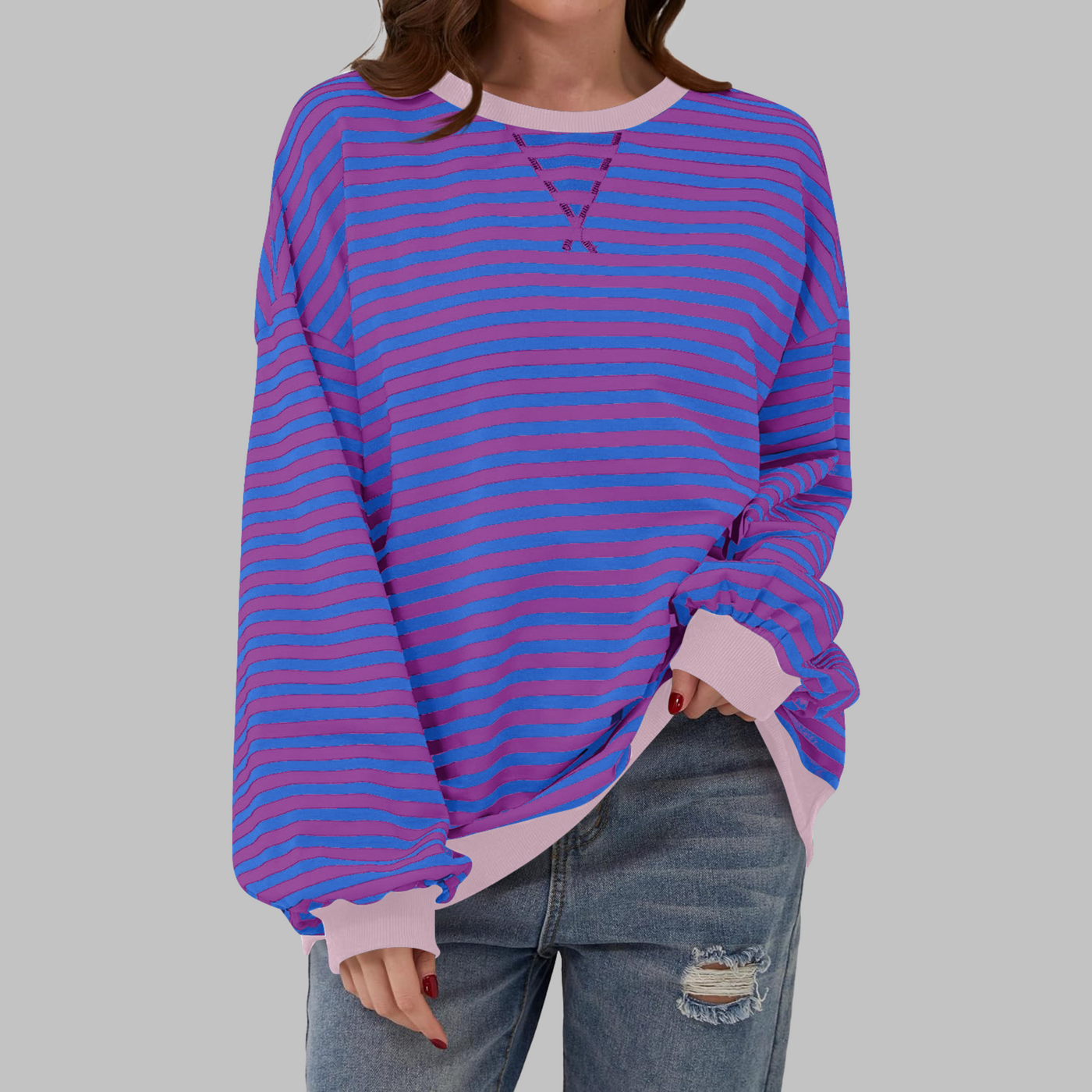 Lisa – Striped jumper in cotton blend
