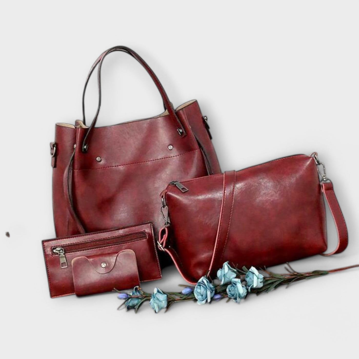 Leah - 4-Piece Vintage Bag Set