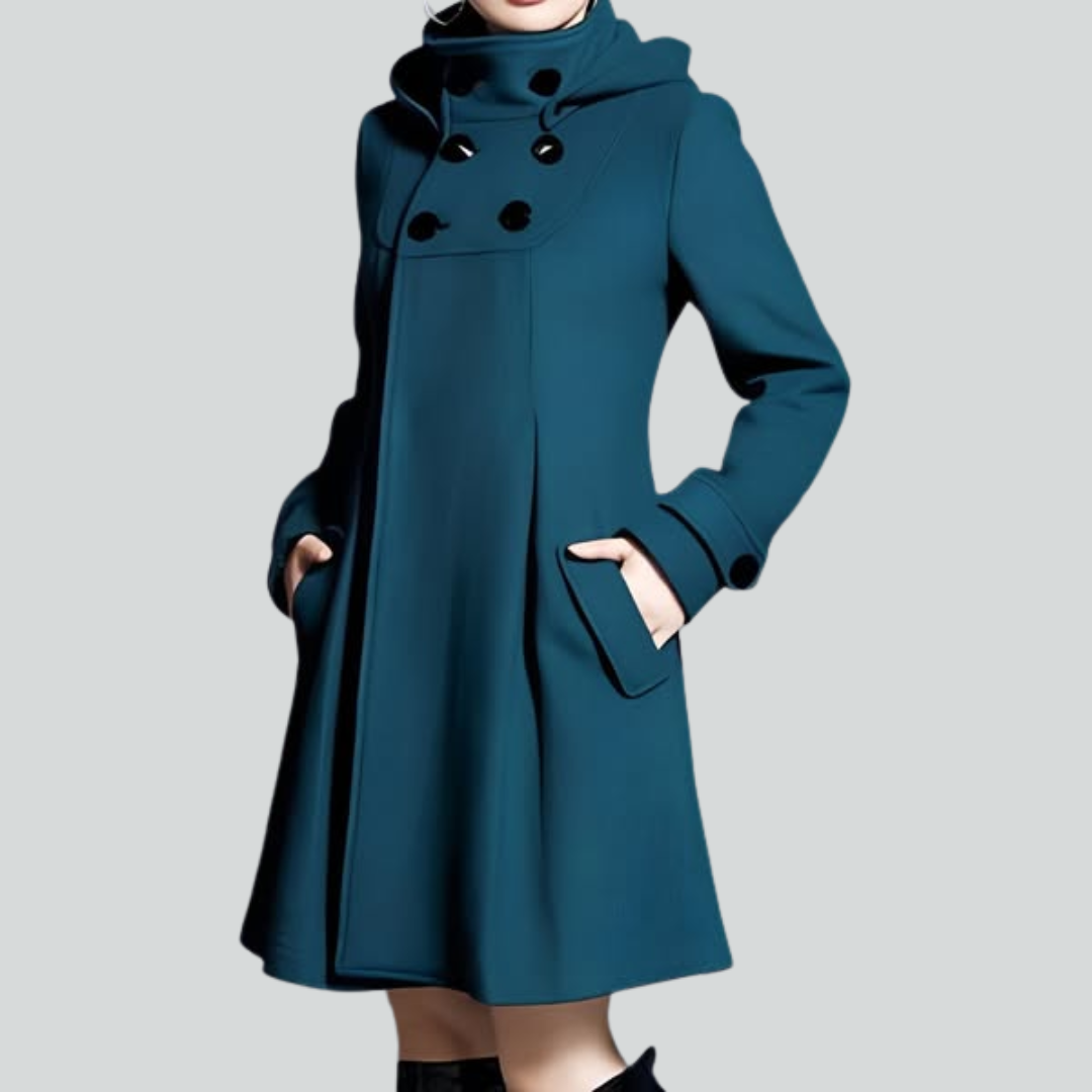 Adella™ | Elegant Hooded Pocket Jacket