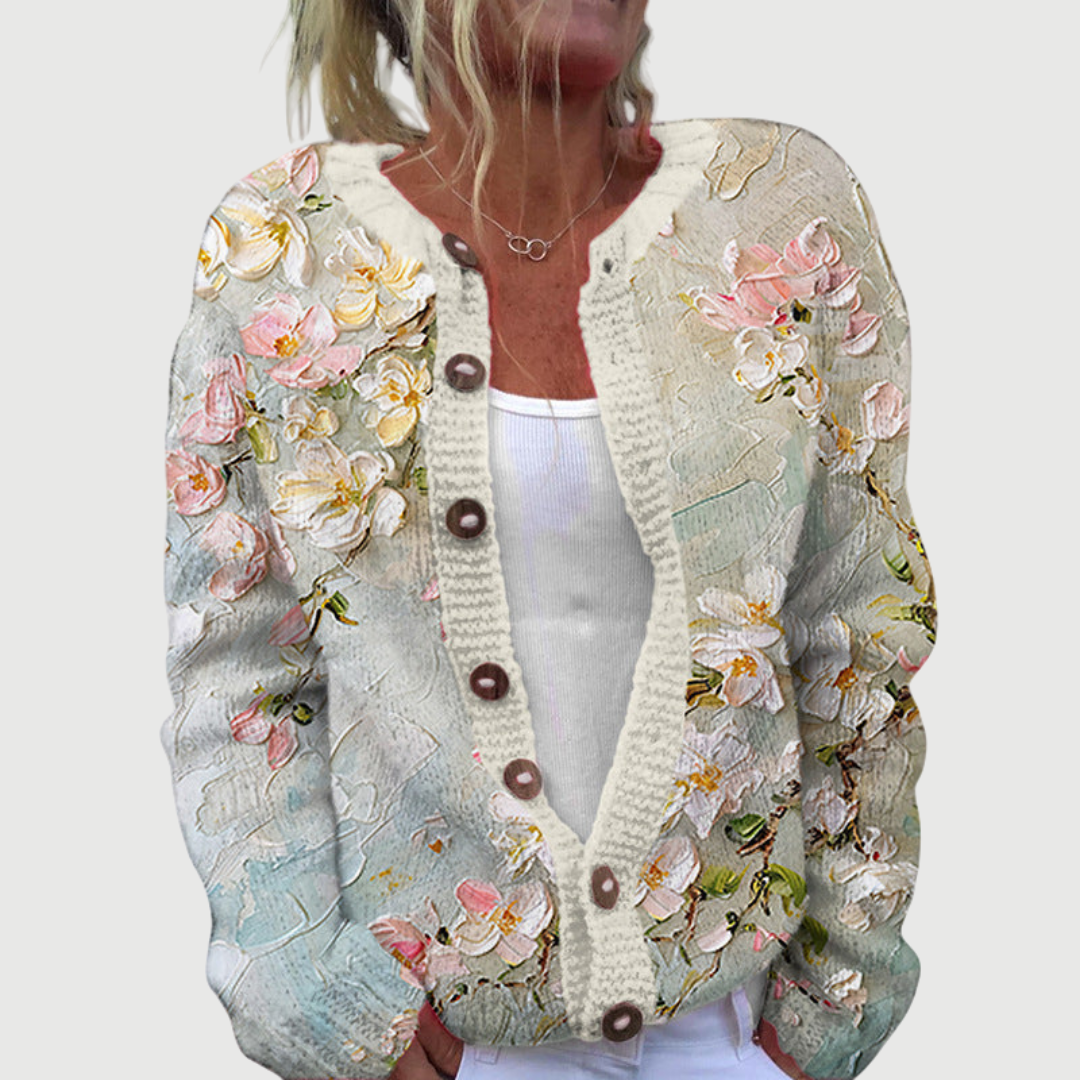 Claire | Vintage Floral Cardigan Sweater