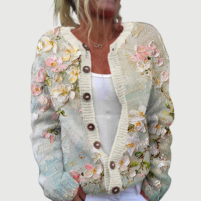 Claire | Vintage Floral Cardigan Sweater