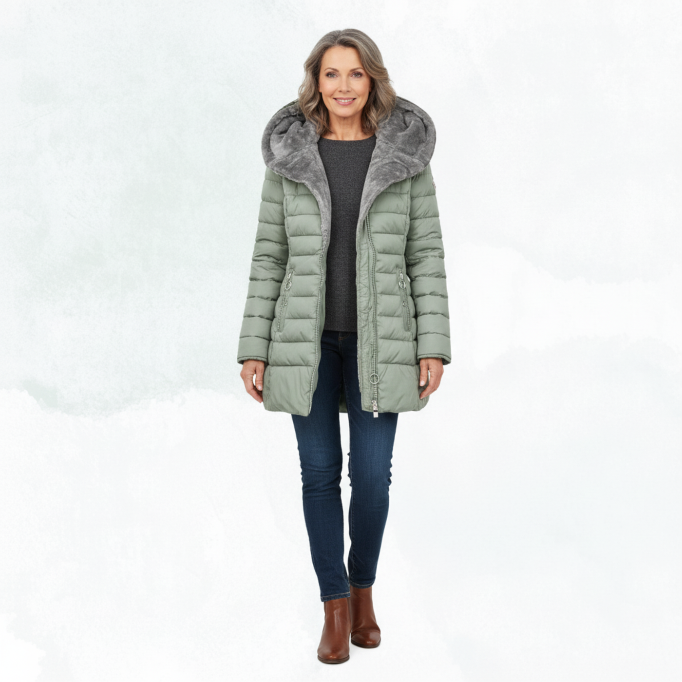 Warm Winter Jacket with Cozy Faux-Fur Lining