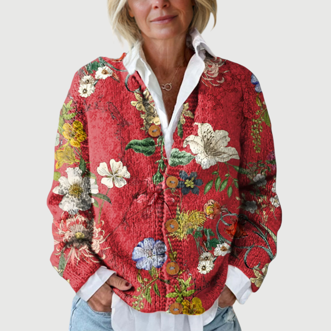 Claire | Vintage Floral Cardigan Sweater