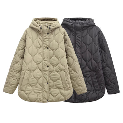 Ellarose | Quilted Comfort Hooded Jacket